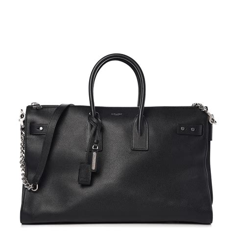 yves saint laurent sac de jour souple duffle black|Yves Saint Laurent Sac De Jour Souple 48th Duffle, .